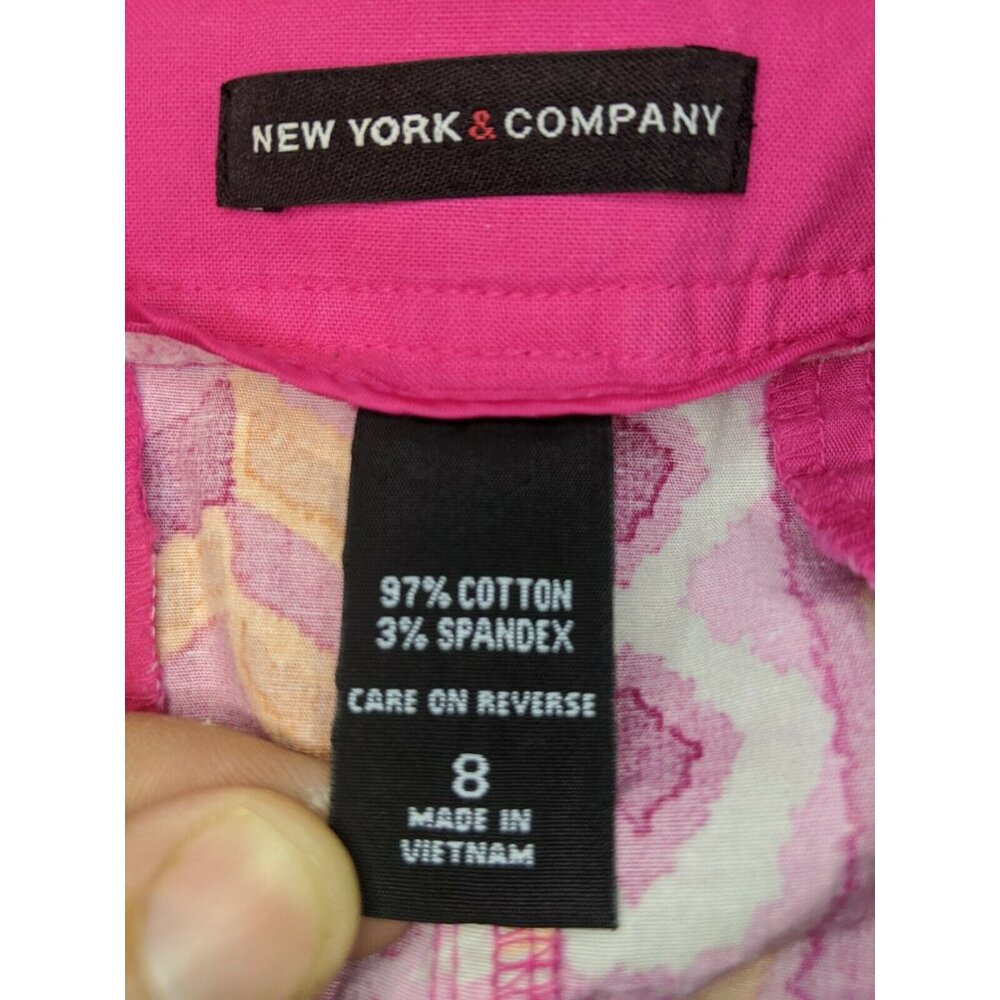New York & Company Pink Skirt 8 Athletic Womens Orange - Picture 5 of 6